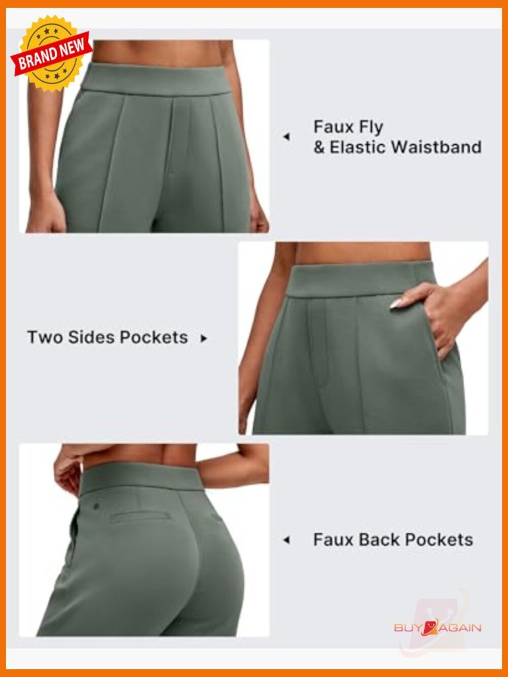 High Waist Elastic Lounge Sweatpants with Pockets Straight Leg - Picture 4 of 7